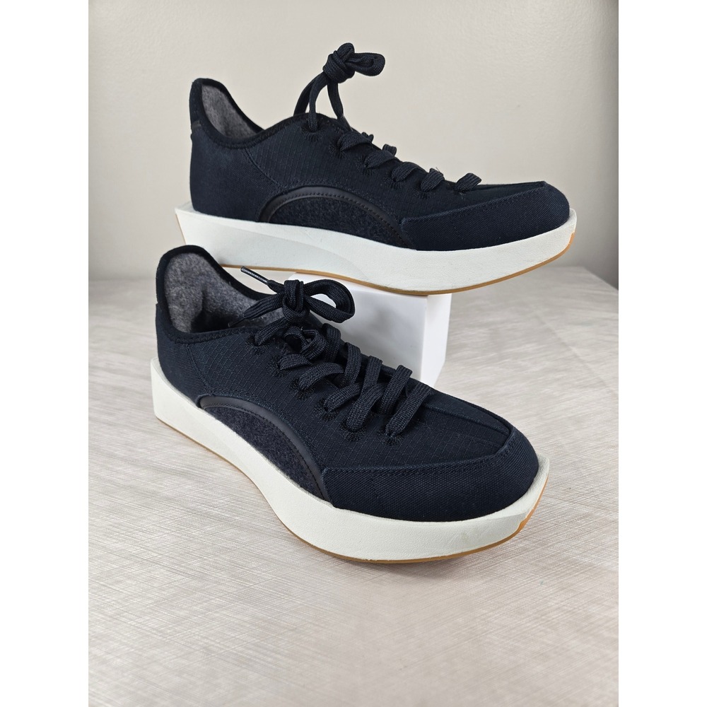 Allbirds Riser Black White Sustainable Platform Sneakers Womens Size 9 RIW9‎